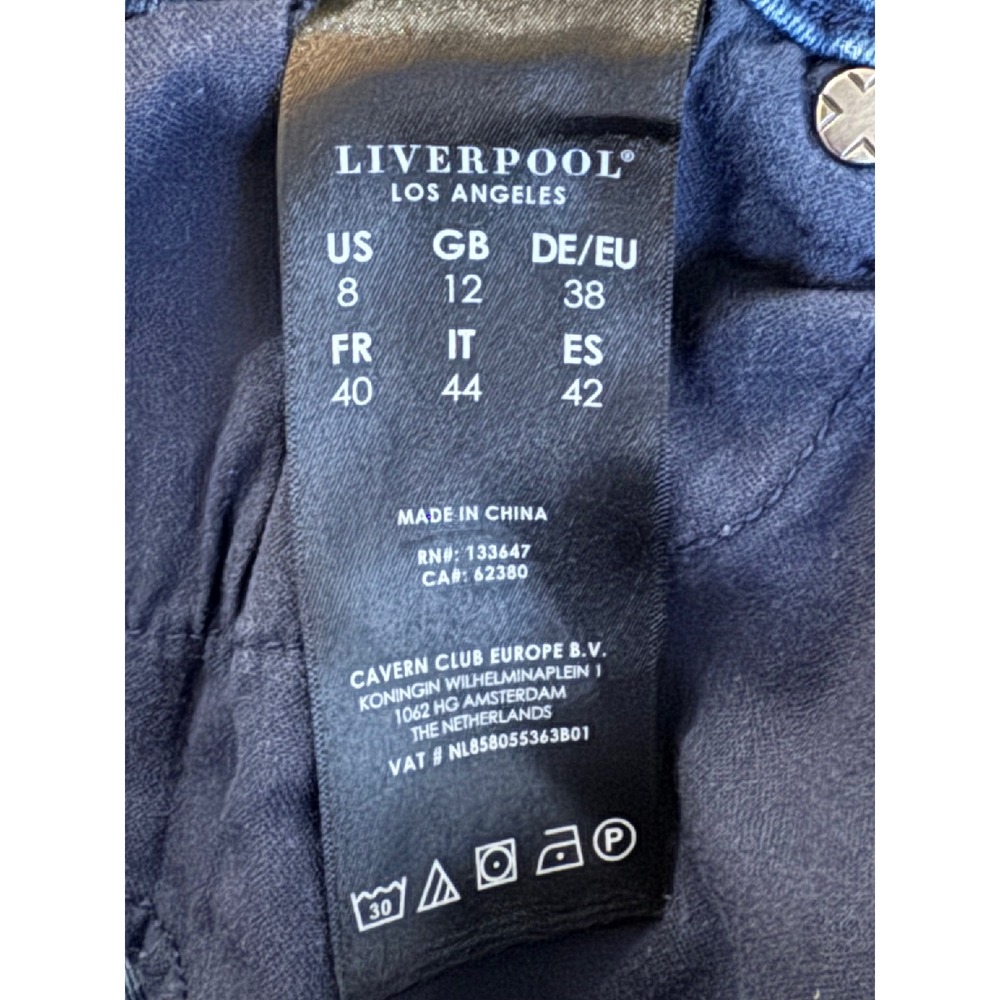 Liverpool Los Angeles Women's The Crop Light Wash Cuffed Denim Jeans Size 8/29 - Picture 5 of 11